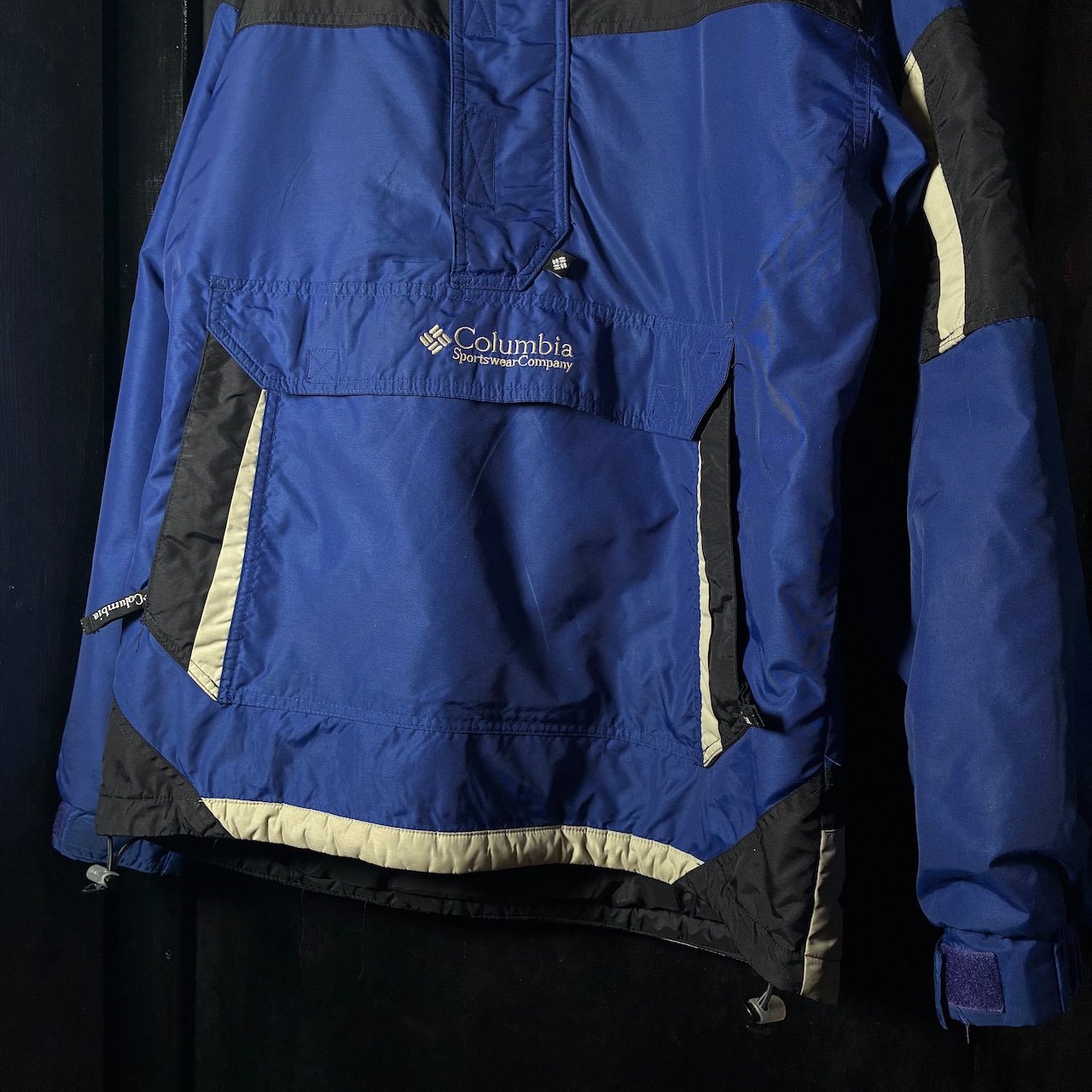 90s Columbia / ナイロン アノラックパーカー フーディー / 切り替えデザイン / ハリ感ナイロン / アウトドア ヴィンテージ