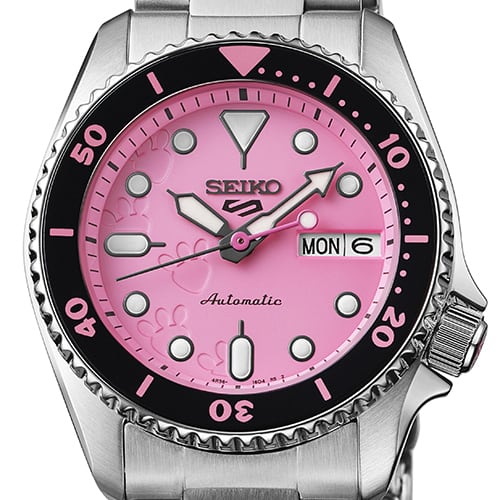 SEIKO 5スポーツ ピンクパンサー SBSA321 自動巻き時計 未使用品 ☆限定☆セイコー5スポーツ ピンクパンサー コラボレーション限定