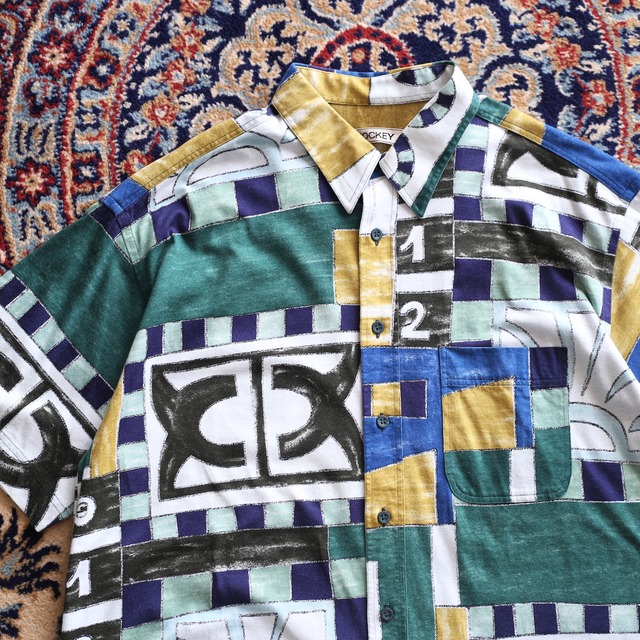 panel art graphic pattern h/s shirt