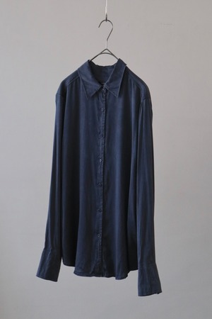 Euro fade black silk shirt