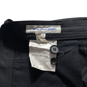 COMME des GARCONS SHIRT biker design patchwork pants Black