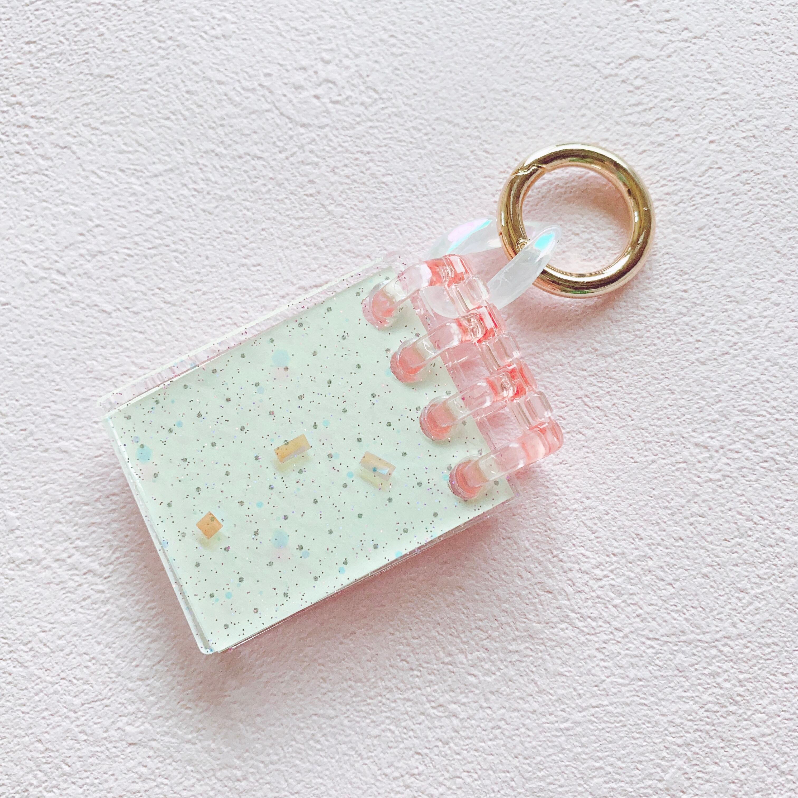 ピンクミニノートバッグチャーム　(PK01)