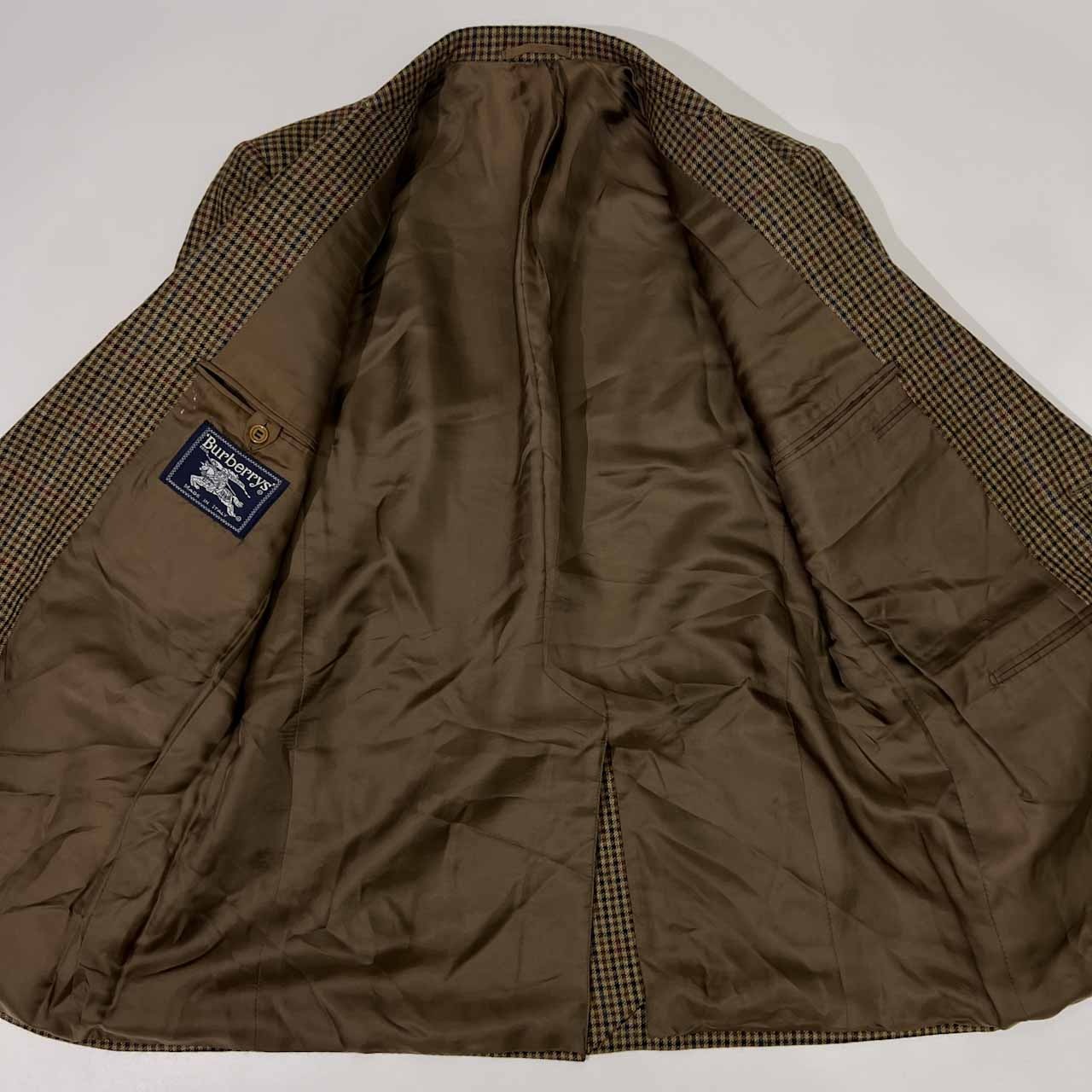 90s イタリア製 Burberrys バーバリー グレンチェック テーラードジャケット 52/マルチ メンズ ビンテージ