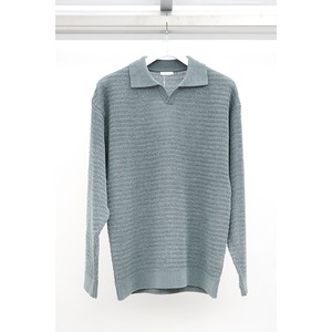 [Blanc YM] (ブランワイエム) BL-23S-SKS Skipper Knit Shirt (Slate Gray)