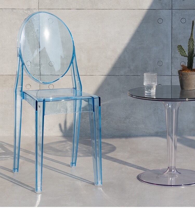 colorful clear chair | The Blue Planet