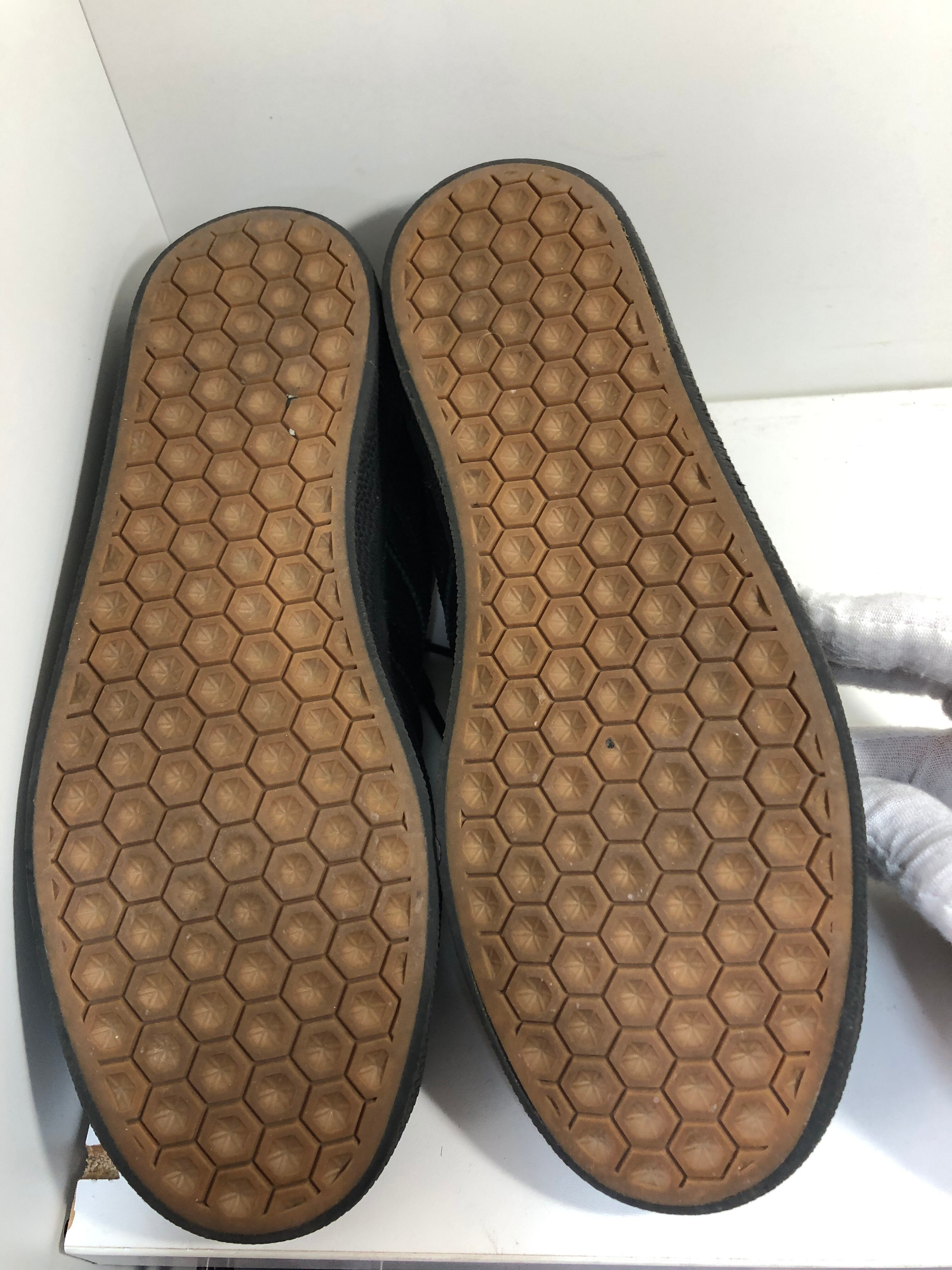 516030 adidas GAZELLE ADV レザー スニーカー 27cm ブラック