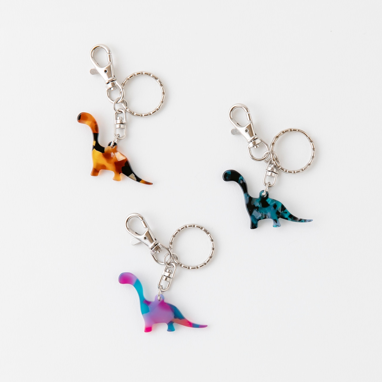 恐竜キーホルダー★ブラキオサウルス 【メガネ産地福井~メガネ素材で作ったアクセサリー】