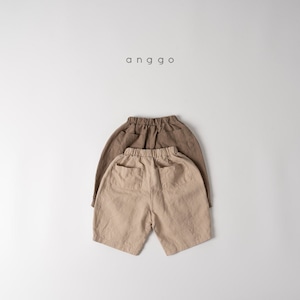 【anggo】タックミディアムパンツ ベージュ 80〜120cm  240712