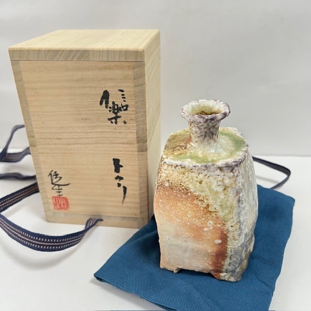 織部焼　和次　木箱入り 織部焼 向付 隆司作 五枚組 木箱付 | PAY ID