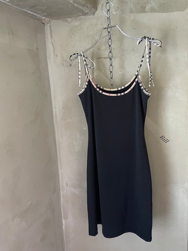 Burberry ribbon shoulder cami dress