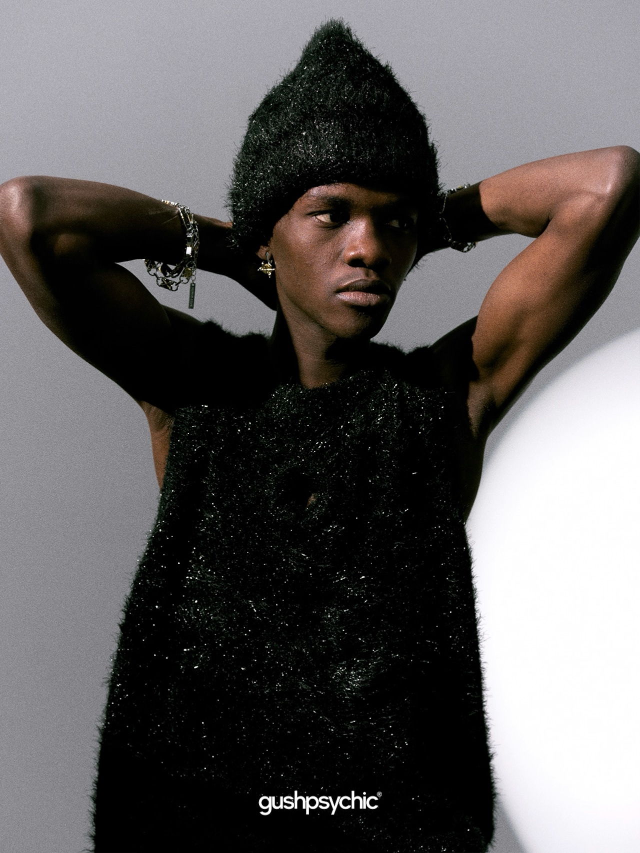 gushpsychic Shiny Balaclava Masked Beanie