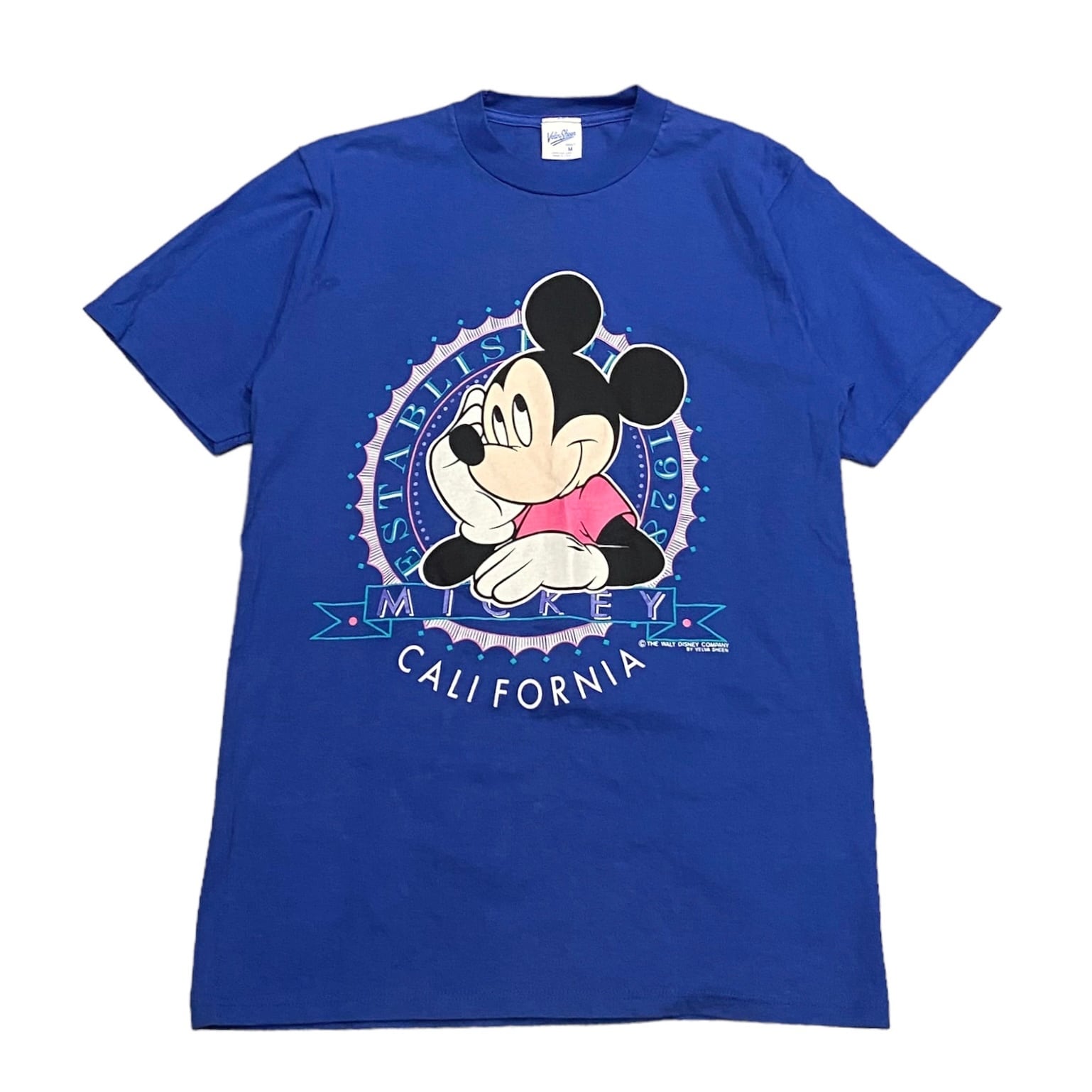 's USA製 Disney "Micky Mouse" T Shirt Ｍ / ディズニー ミッキーマウス Tシャツ キャラクター オフィシャル  ブルー 古着 ヴィンテージ