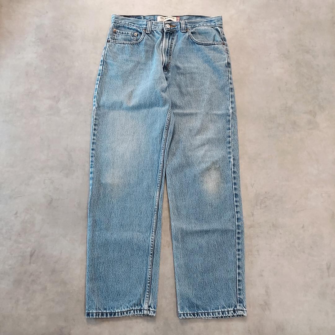 リーバイス550 Levis W33 ブルーデニム 00s 青 ヒゲ 14992