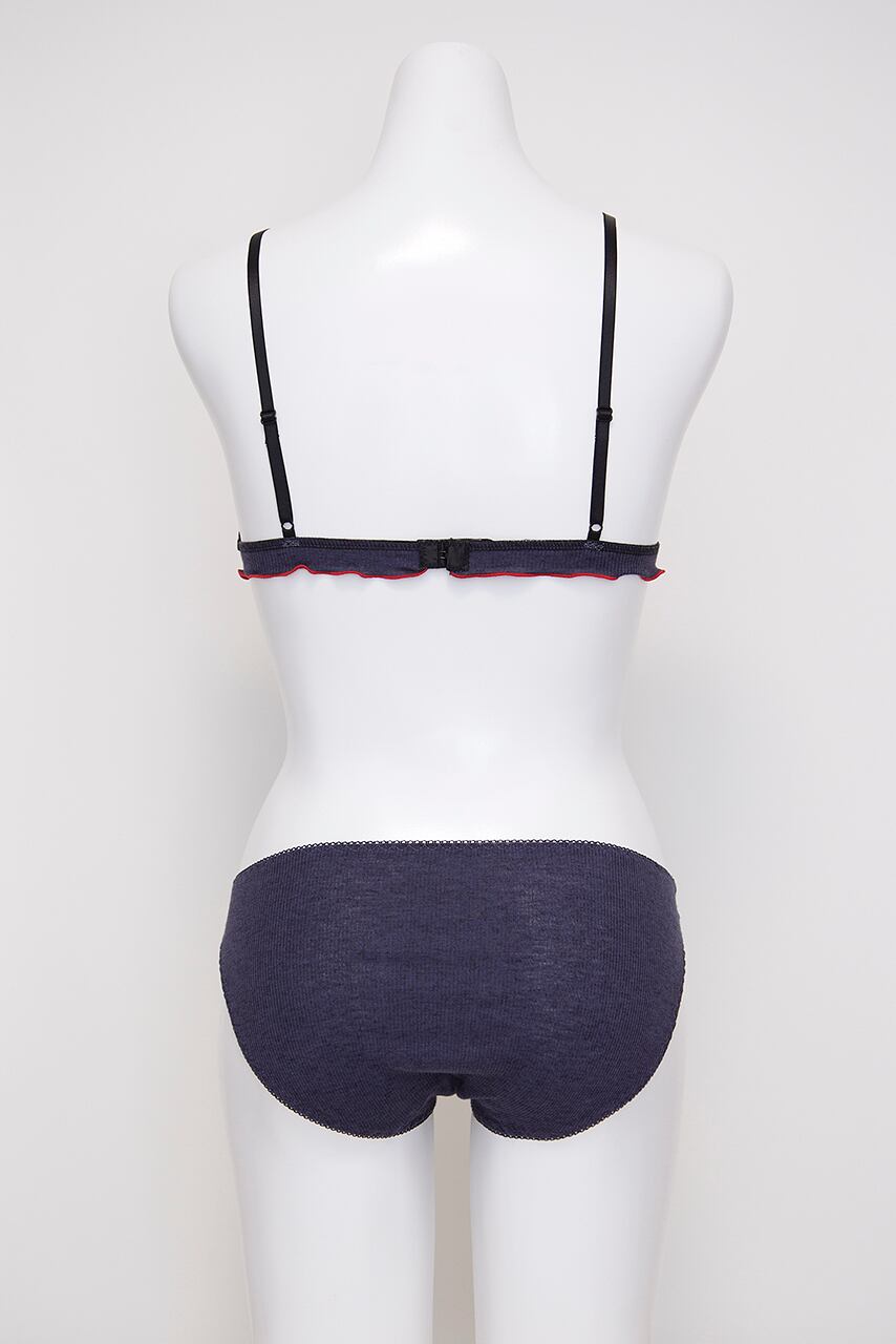 cotton ribknit bra & panties set