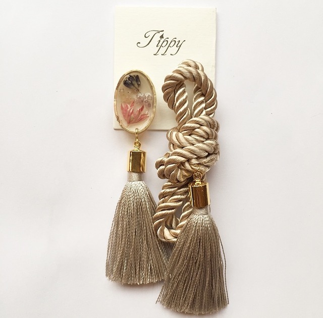 rope tassel pierce / earring