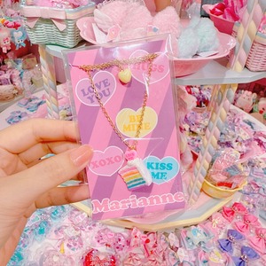 【G8】4-6レインボーケーキネックレス(ピンク)