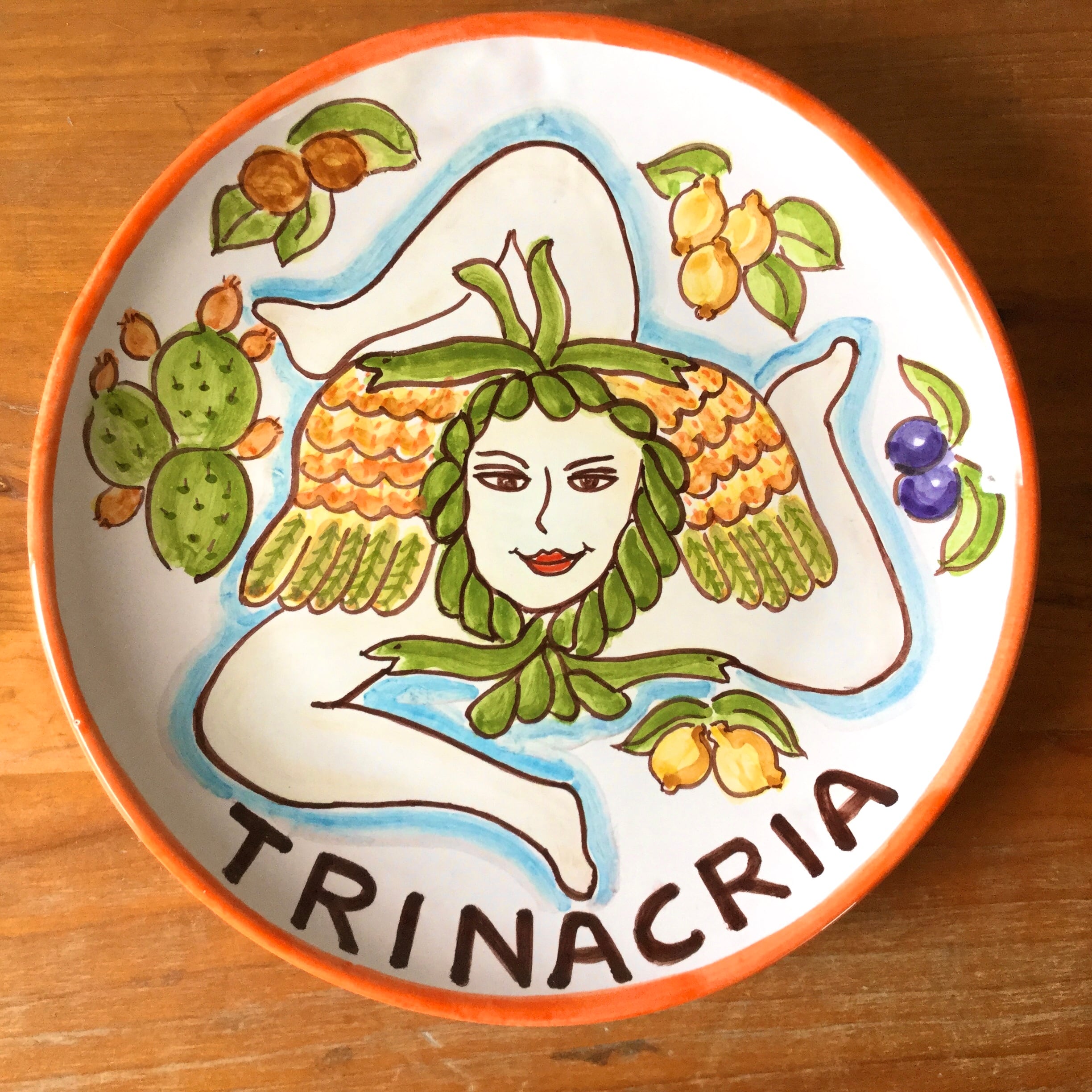 イタリア陶器 デルタ焼 飾り皿 プレート MANCINELIA イタリア陶器