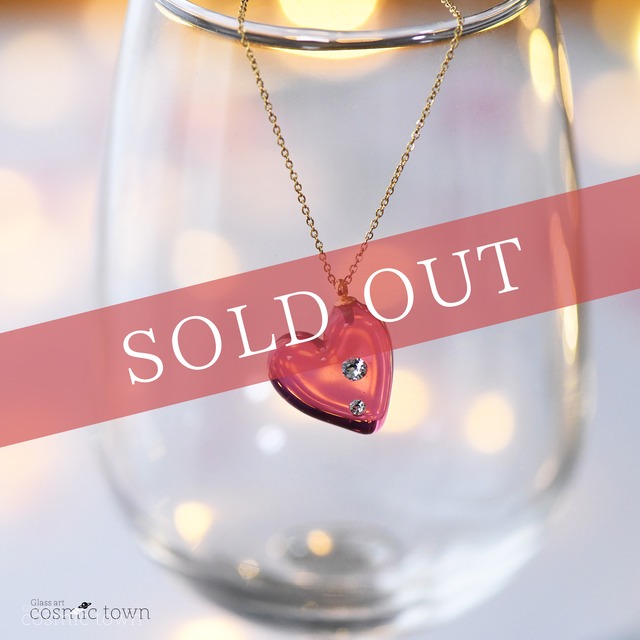 ハートのペンダント / スワロフスキー / ボロシリケイトガラス【cosmic town】