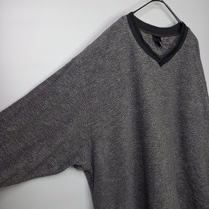ナイキ　ゴルフ　Vネック　フリース　プルオーバー　無地　刺繍ロゴ　グレー　XXL