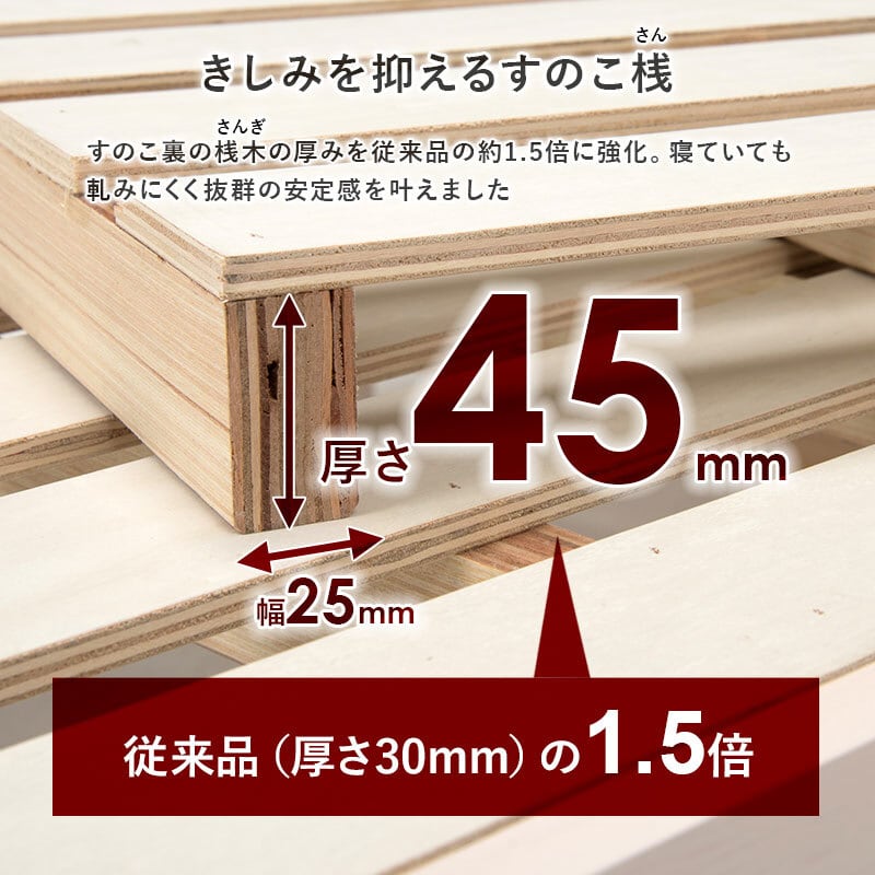 【組立式】大容量引出し付きシングルベッド すのこフレーム 3色展開 一人暮らし ワンルーム 幅101cm