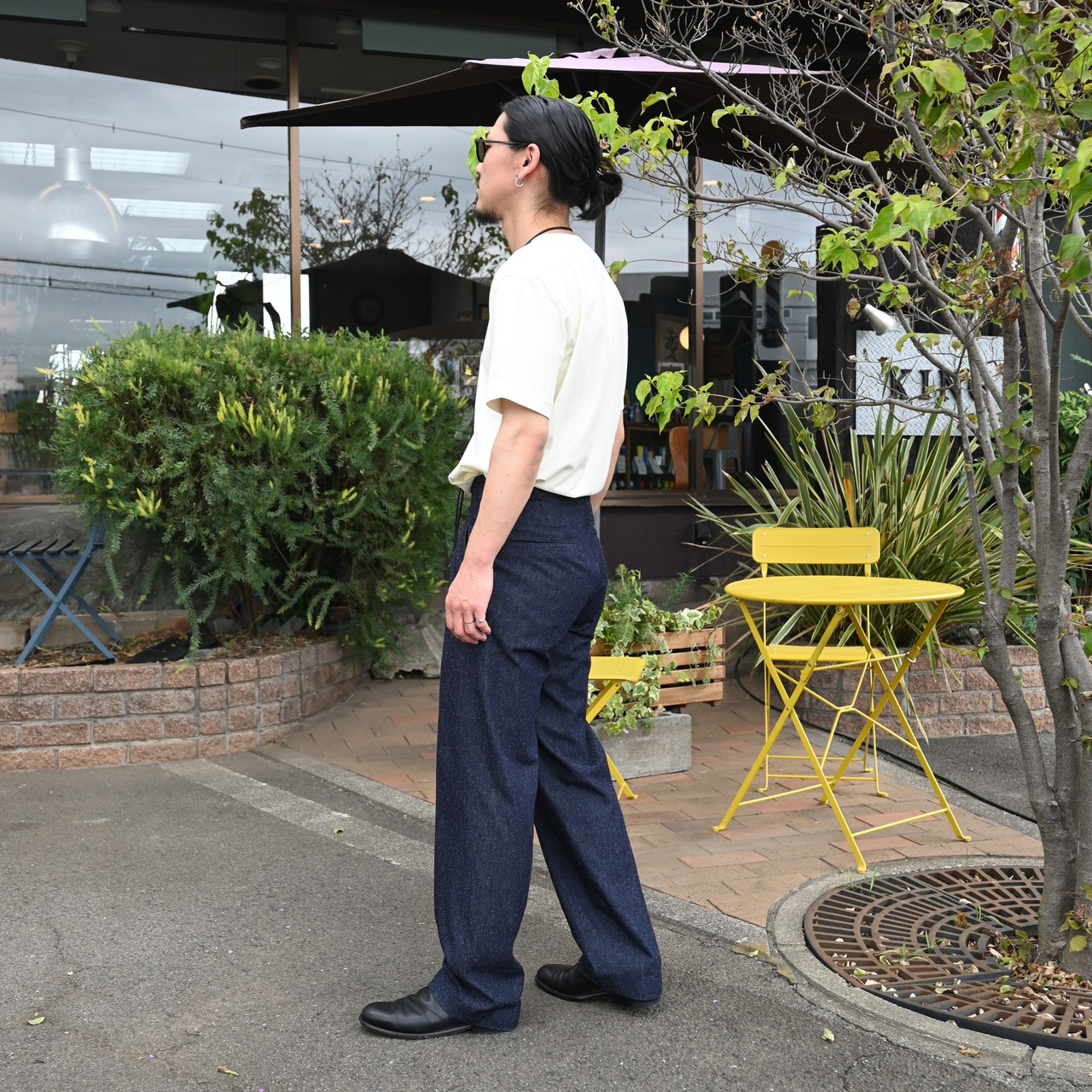 OLD JOE(オールドジョー)高島ちぢみ半袖シャツスタイル