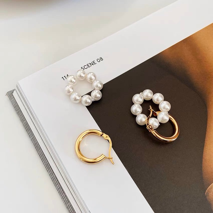 パールリングピアス 230513