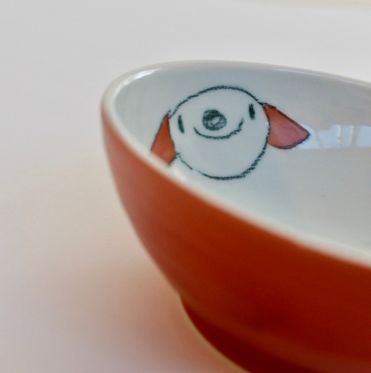 村田菜穂美作　ボウル【大】 赤巻　みんなお友達  (うさちゃんも一緒）［2104130001413］