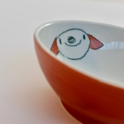 村田菜穂美作　ボウル【大】 赤巻　みんなお友達  (うさちゃんも一緒）［2104130001413］