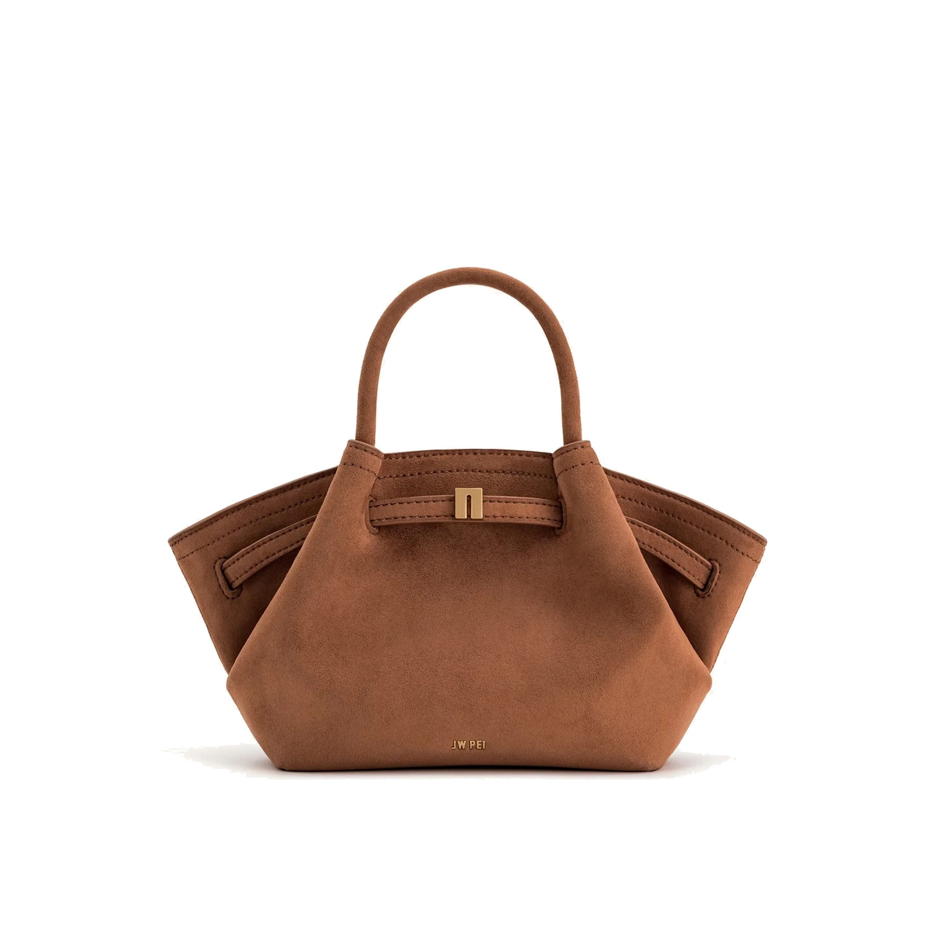 Hana(ハナ) ミニスエードトートバッグ -ブラウン（インフルエンサー