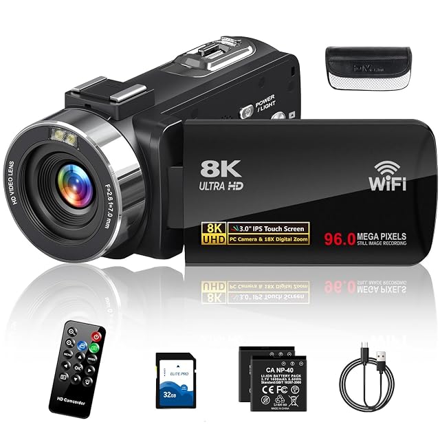 ビデオカメラ 2.7K 5600万画素 YouTubeカメラ 2.8インチ液晶