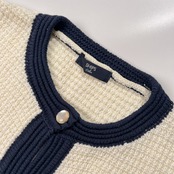 SHIPS COLORS シップス カラーズ コットンニット カーディガン サイズ ONE SIZE /アイボリー×ネイビー