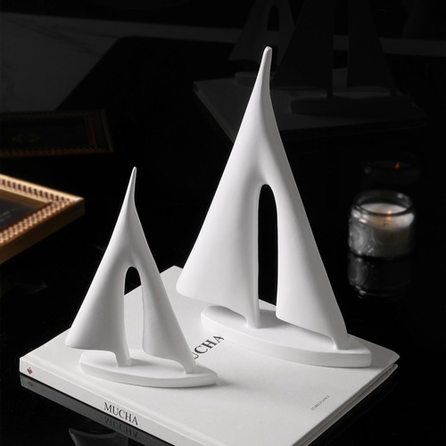 船 白 黒  ホワイト ブラック モノクロ モダン サイズ 北欧 置物 雑貨 北欧雑貨 スウェーデン ナチュラル レジン  インテリア雑貨 おしゃれ