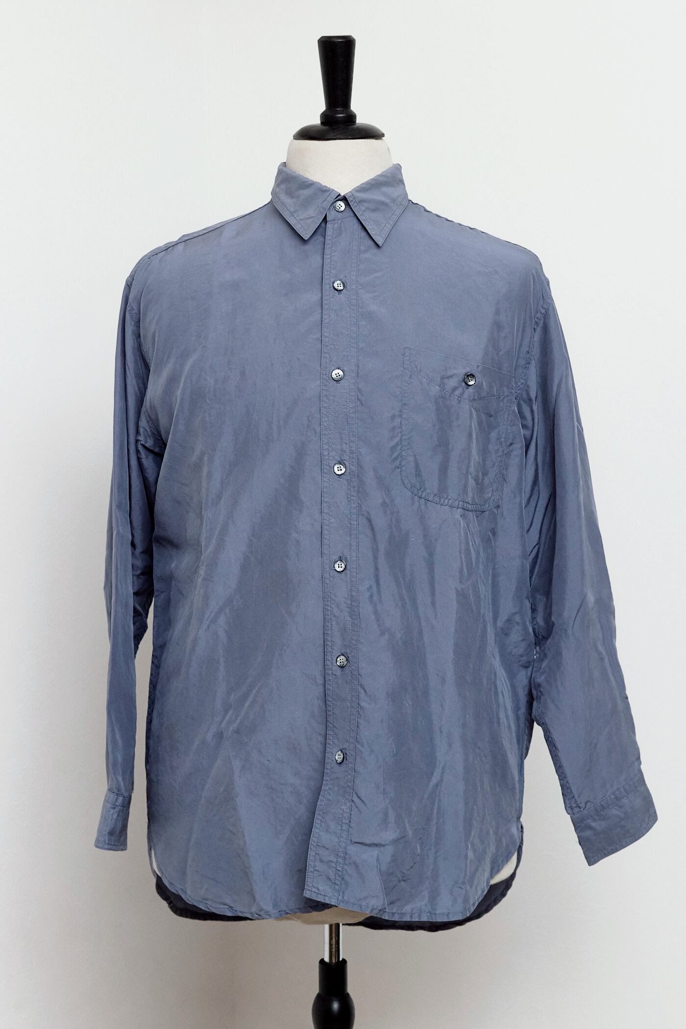 SILK100% BLUE SHIRTS