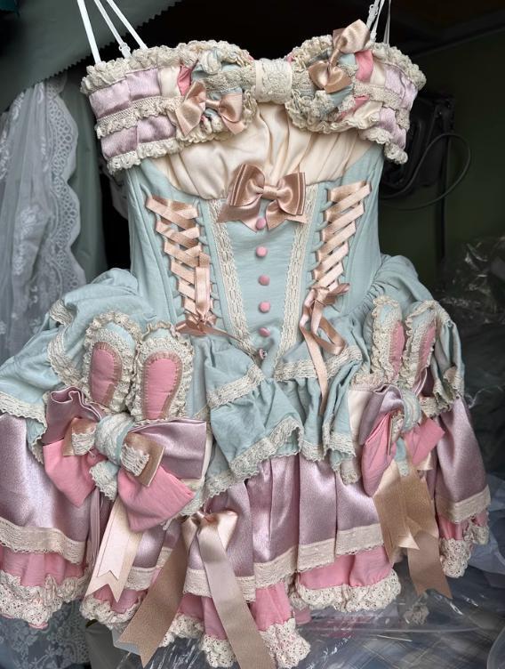 甘ロリ♡全2カラー うさ耳カチューシャ付きフリルワンピース wanpi141 甘ロリ♡全2カラー うさ耳カチューシャ付きフリルワンピース wanpi141