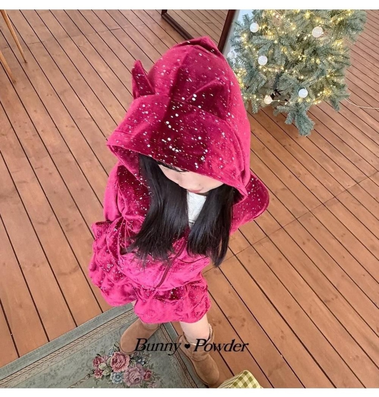 韓国子供服 / 26winter / BUNNYPOWDER / パーティーキャットフードジップアップ / キッズ / 冬服 *S~4XL*