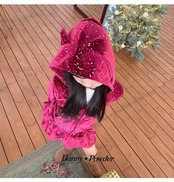 韓国子供服 / 26winter / BUNNYPOWDER / パーティーキャットフードジップアップ / キッズ / 冬服 *S~4XL*