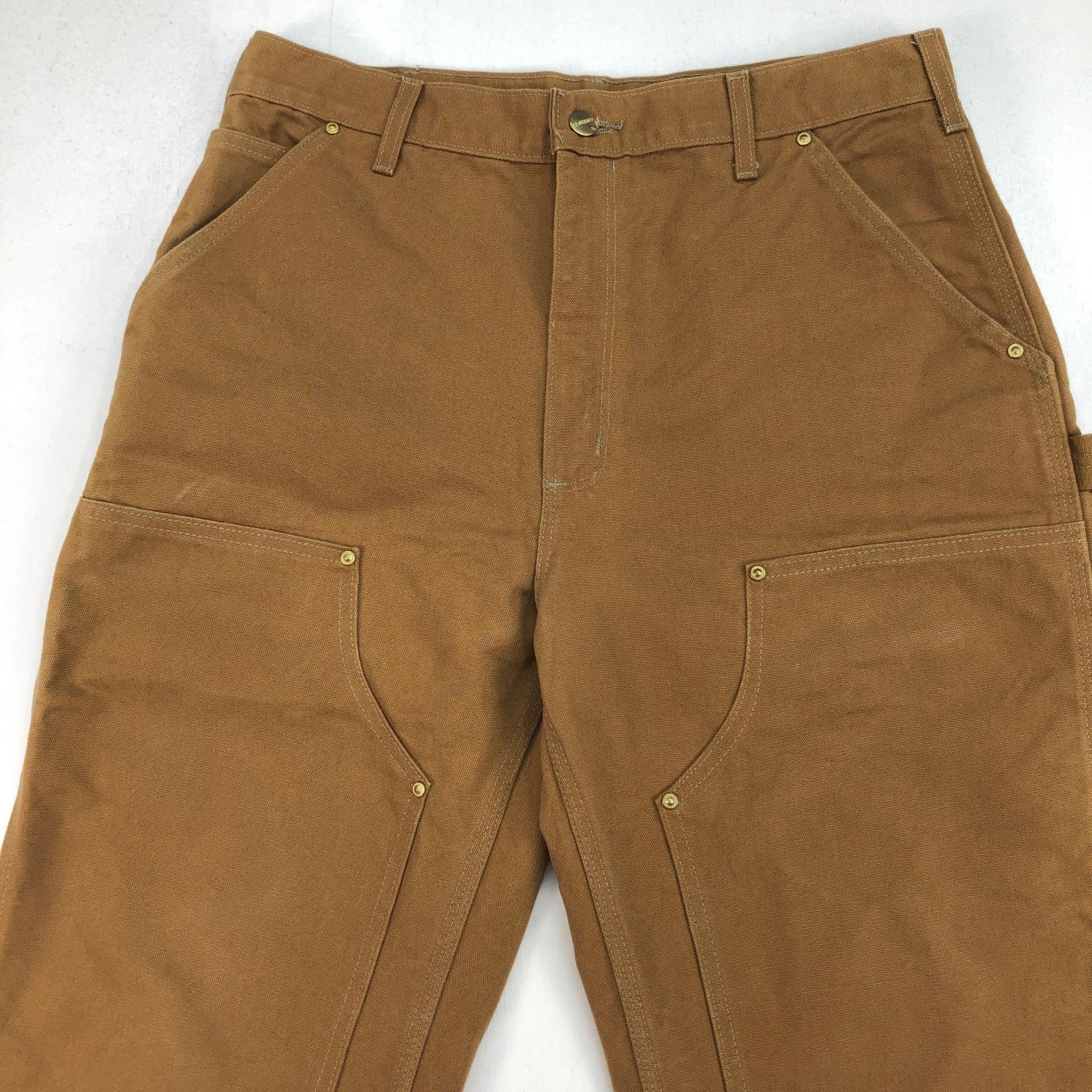 @*S様 Carhartt ダブルニー　size w34 l32 Carhartt オーバーオール W44×L32 ブランドワッペン ダブルニー | 古着
