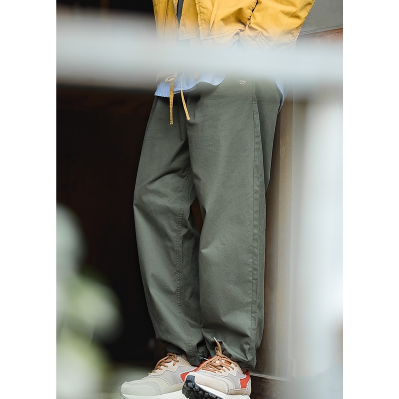 Wide Leg Easy Pants with Drawcord ◇3color H0281