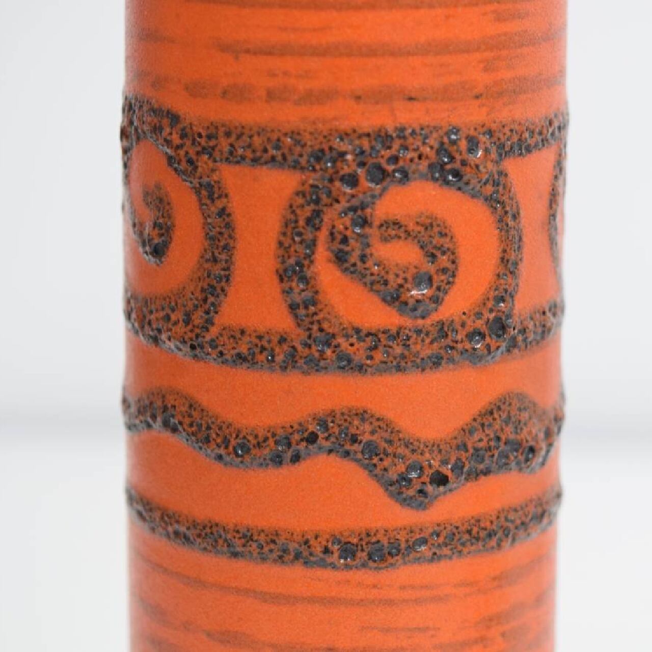 ヴィンテージ ドイツ オレンジ色の花瓶 フラワーベース 西ドイツ | D 