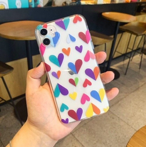 【予約商品】iPhoneケース "Clear case of various hearts"