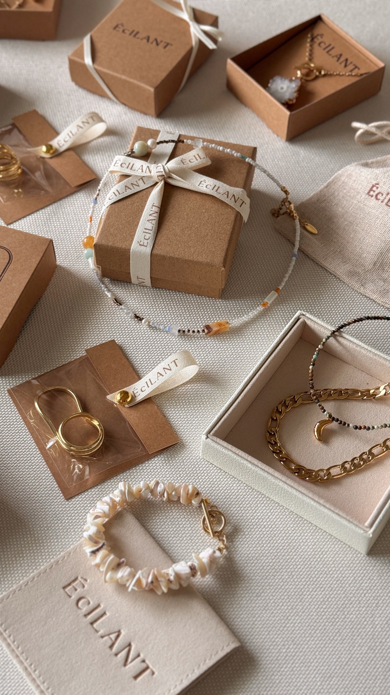 Bold Line - beads Necklace［BZN20］