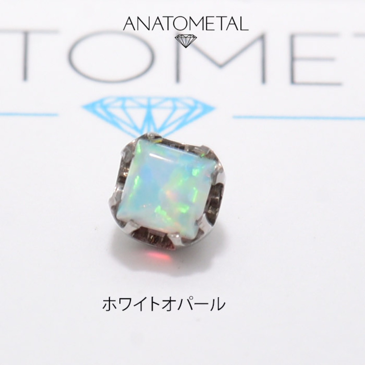 14G ANATOMETAL 限定商品/Limited Item プリンセスカットジェムエンド 