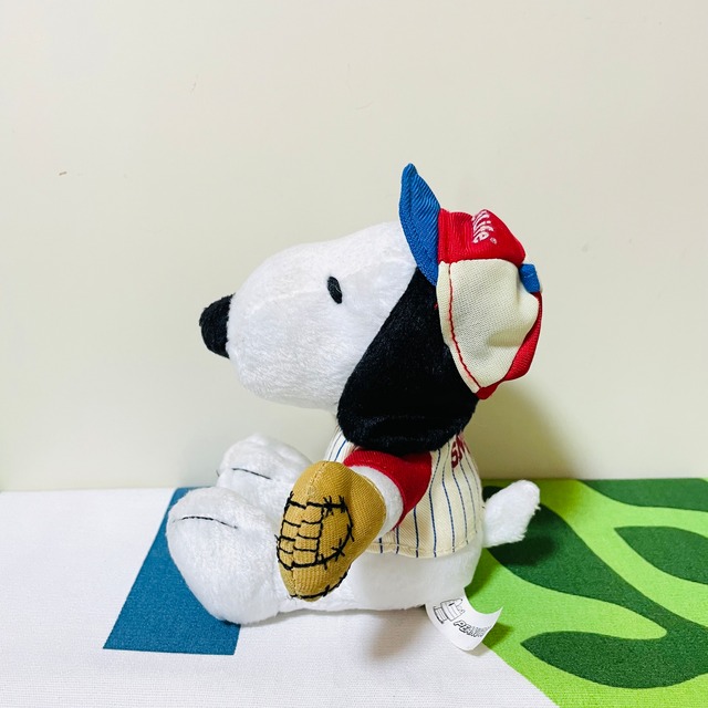 BASEBALL SNOOPY PLUSH TOY 野球 スヌーピー ぬいぐるみ メットライフ PEANUTS USアドバタイジング