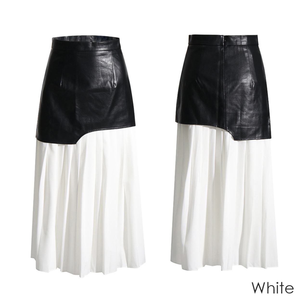 Patchwork High Waist Skirt / パッチワーク ハイ ウエスト スカート