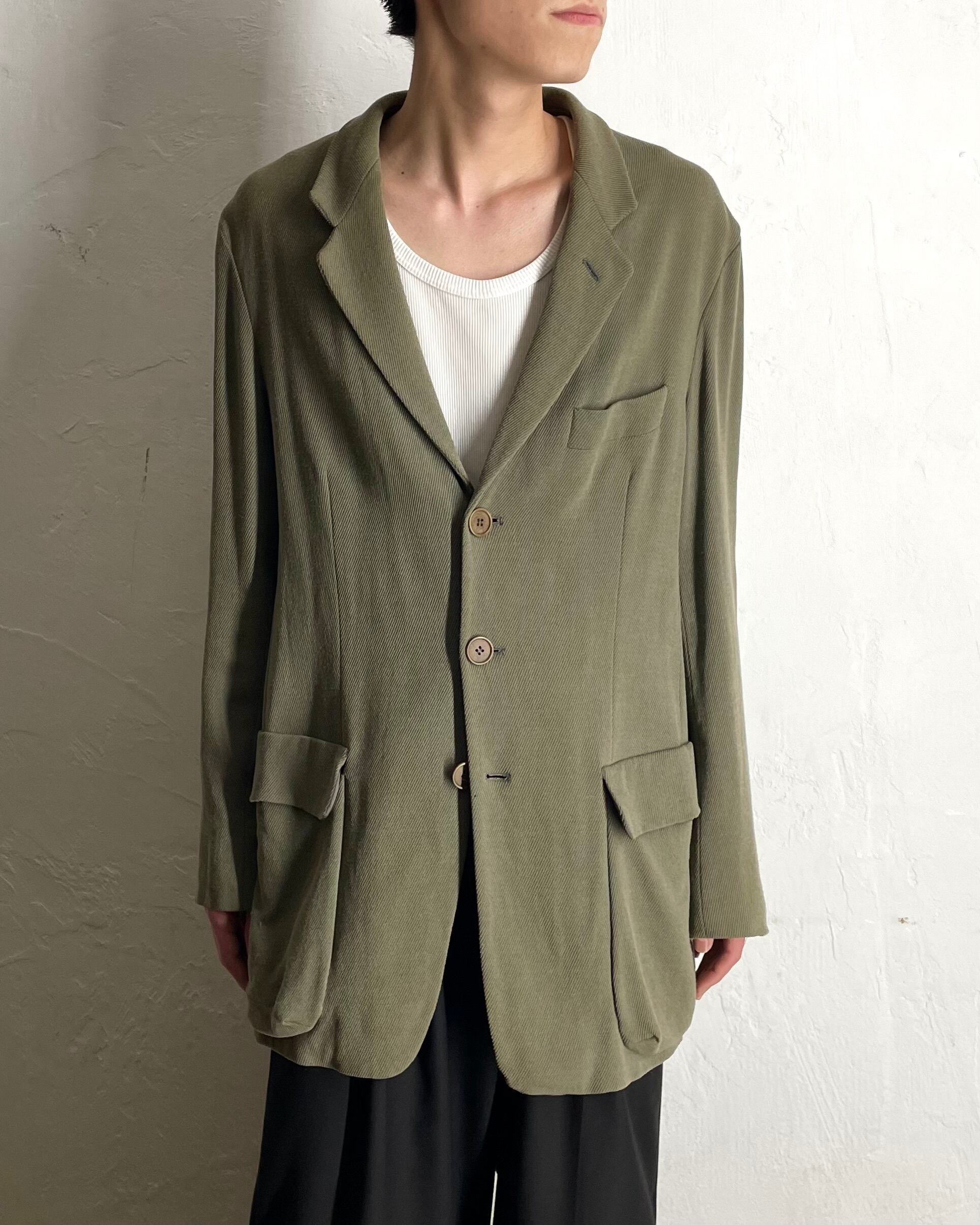 90s EMPORIO ARMANI 3B Knit Tailored Jacket ITALY製