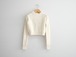 SEEALL”Women CROPPED SWEATER “ WHITE