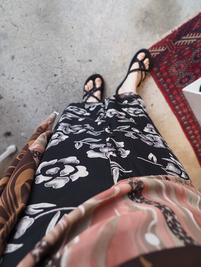 1990’s INDIA Front Button Rayon Skirt