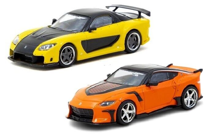 Tarmac Works 1/64 Mazda RX-7 VeilSide Fortune7 Yellow/Black