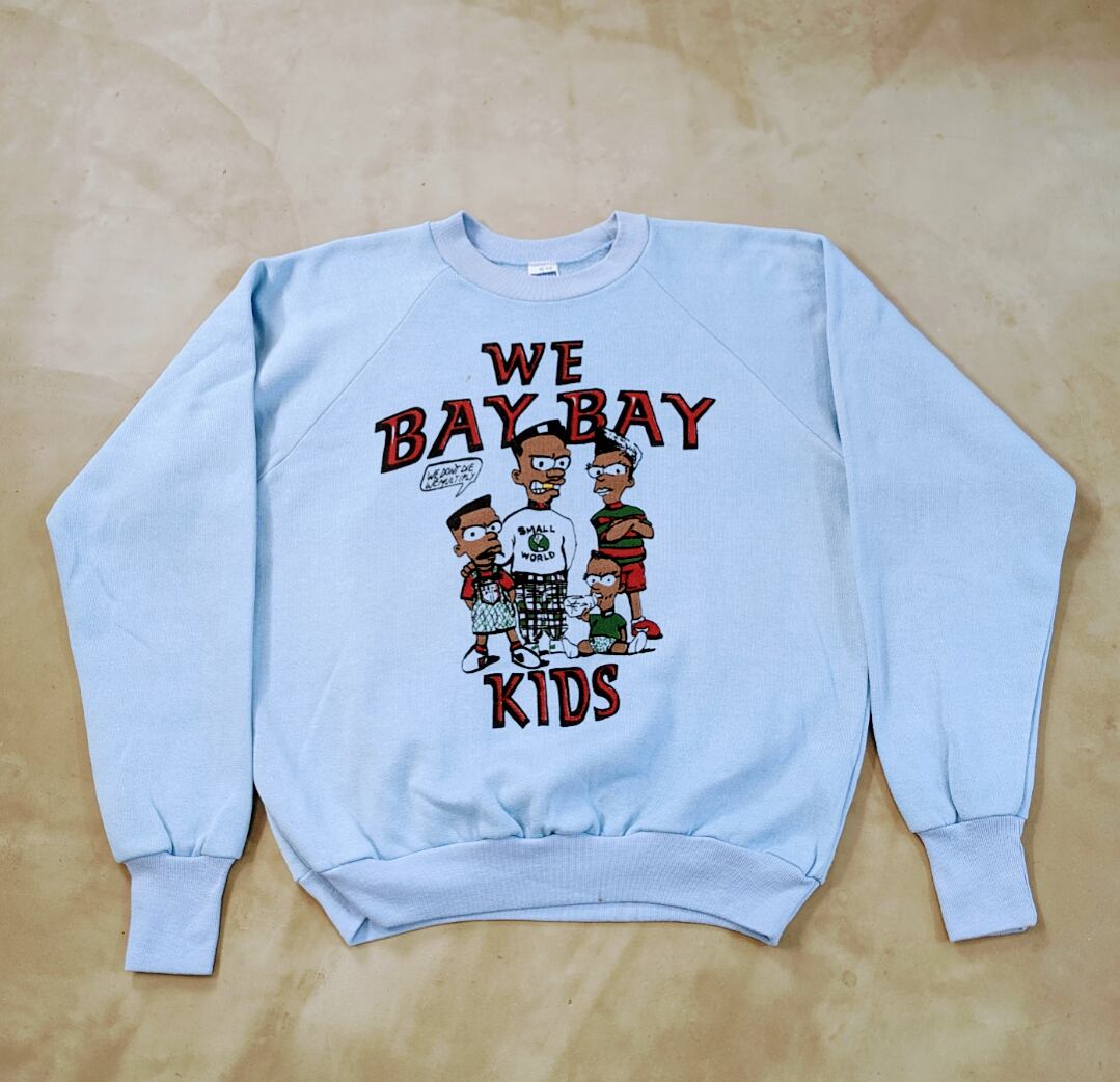 80s simpson parody "we bay bay kids" sweat 小岩店
