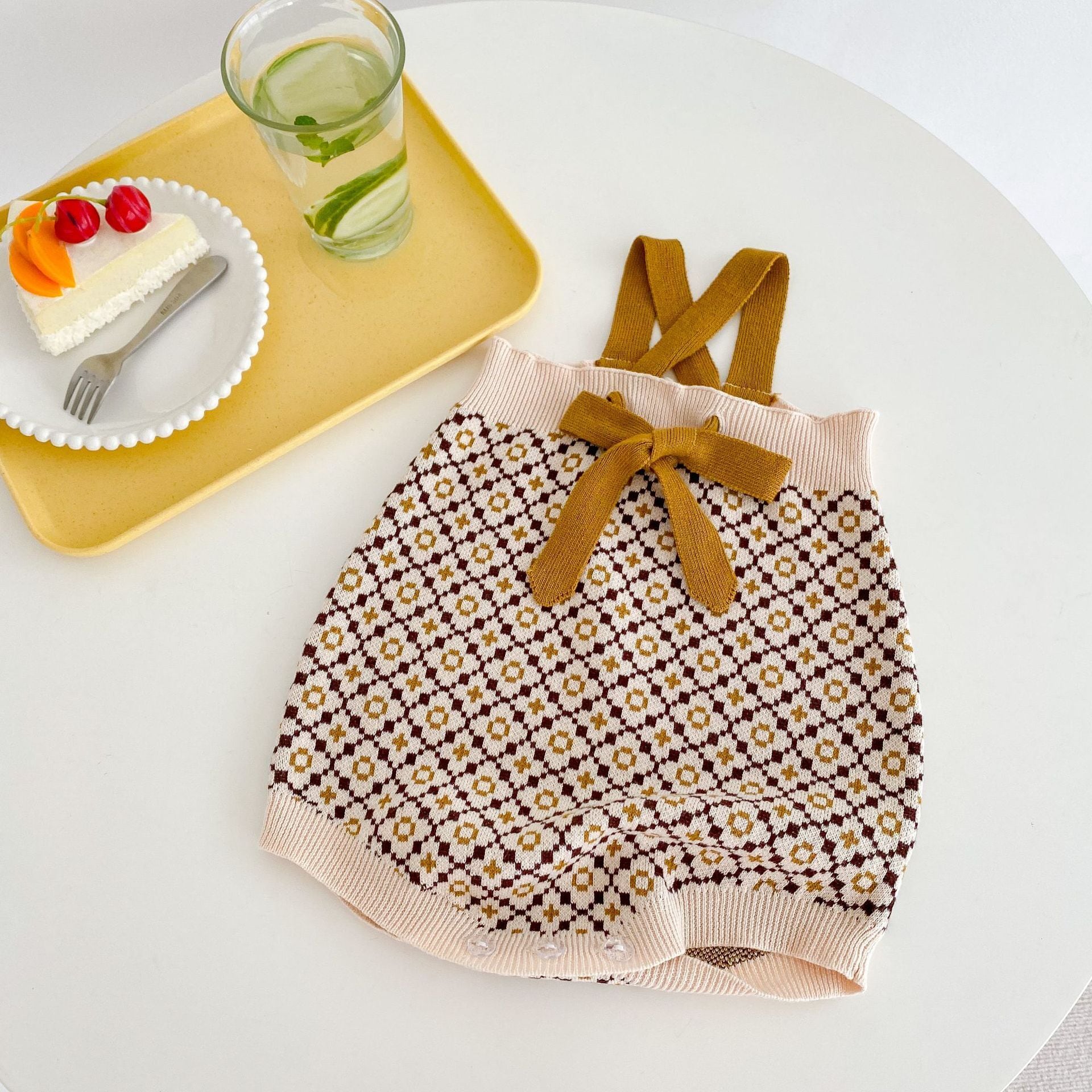 BABY】からし色レトロニットサロペット | Betty